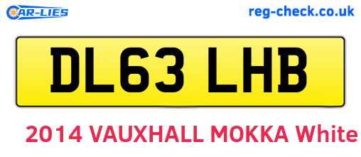DL63LHB are the vehicle registration plates.