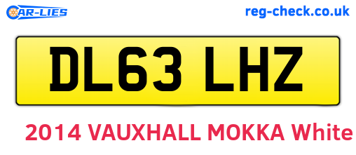 DL63LHZ are the vehicle registration plates.