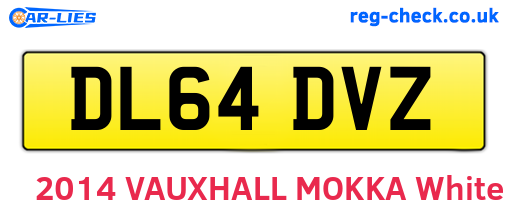 DL64DVZ are the vehicle registration plates.