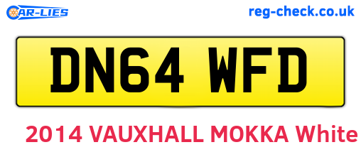DN64WFD are the vehicle registration plates.