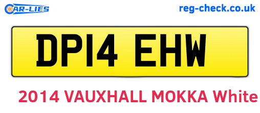 DP14EHW are the vehicle registration plates.