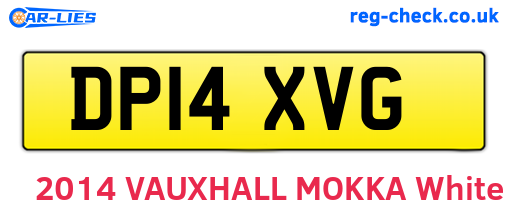 DP14XVG are the vehicle registration plates.