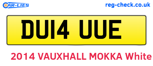 DU14UUE are the vehicle registration plates.