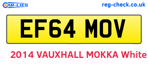 EF64MOV are the vehicle registration plates.