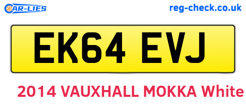 EK64EVJ are the vehicle registration plates.