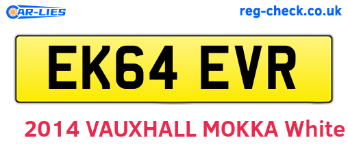 EK64EVR are the vehicle registration plates.