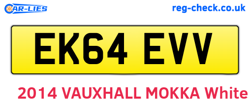 EK64EVV are the vehicle registration plates.