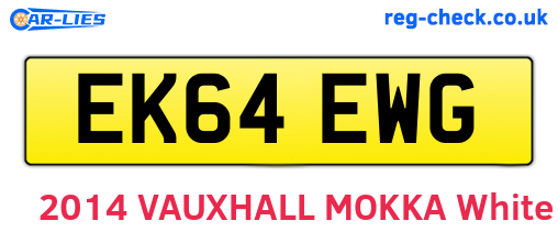 EK64EWG are the vehicle registration plates.