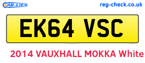 EK64VSC are the vehicle registration plates.
