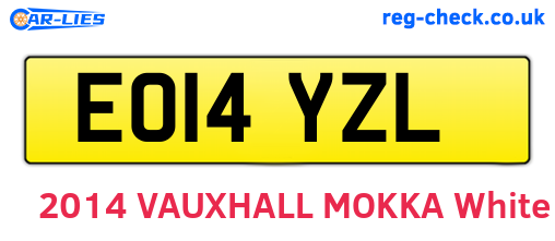 EO14YZL are the vehicle registration plates.