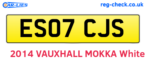 ES07CJS are the vehicle registration plates.