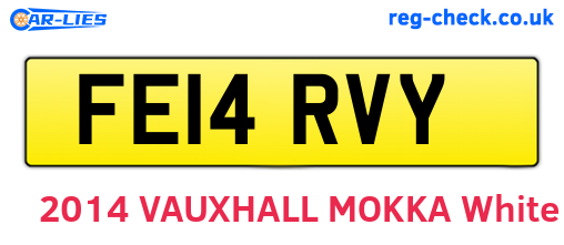 FE14RVY are the vehicle registration plates.