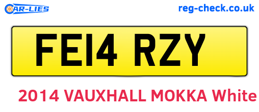FE14RZY are the vehicle registration plates.