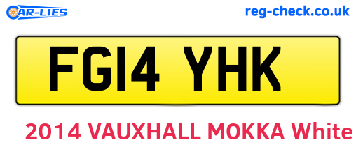FG14YHK are the vehicle registration plates.
