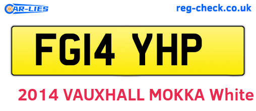 FG14YHP are the vehicle registration plates.