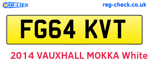 FG64KVT are the vehicle registration plates.