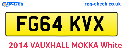 FG64KVX are the vehicle registration plates.