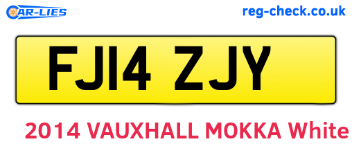 FJ14ZJY are the vehicle registration plates.
