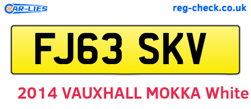 FJ63SKV are the vehicle registration plates.