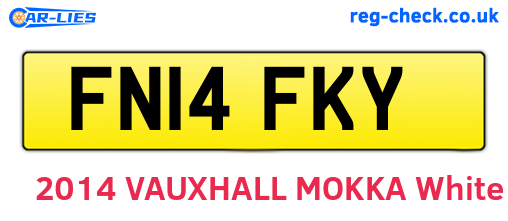 FN14FKY are the vehicle registration plates.