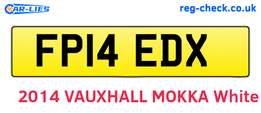FP14EDX are the vehicle registration plates.