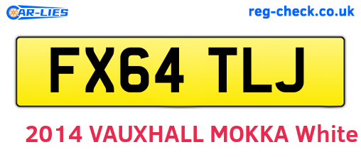 FX64TLJ are the vehicle registration plates.