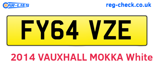 FY64VZE are the vehicle registration plates.
