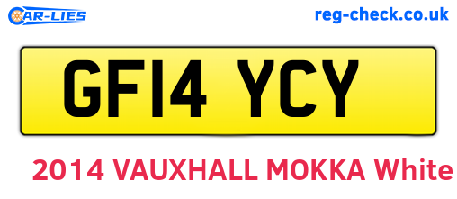 GF14YCY are the vehicle registration plates.