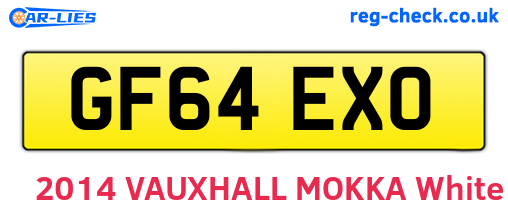 GF64EXO are the vehicle registration plates.