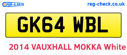 GK64WBL are the vehicle registration plates.