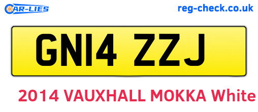 GN14ZZJ are the vehicle registration plates.