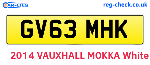 GV63MHK are the vehicle registration plates.