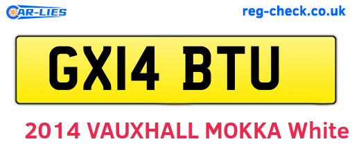 GX14BTU are the vehicle registration plates.
