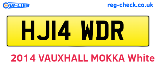 HJ14WDR are the vehicle registration plates.