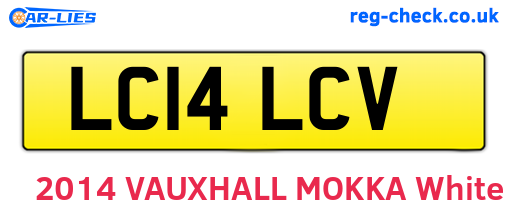 LC14LCV are the vehicle registration plates.
