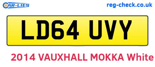 LD64UVY are the vehicle registration plates.