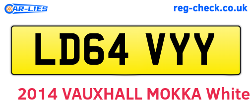 LD64VYY are the vehicle registration plates.