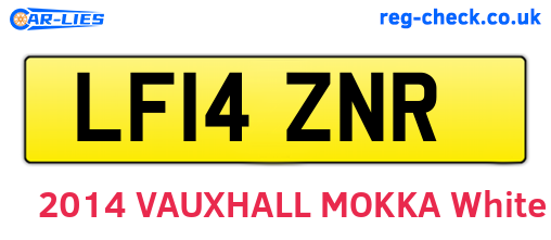 LF14ZNR are the vehicle registration plates.