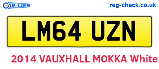 LM64UZN are the vehicle registration plates.