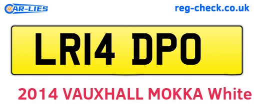 LR14DPO are the vehicle registration plates.