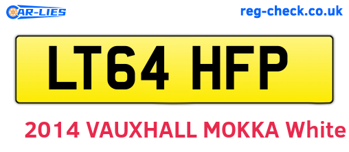 LT64HFP are the vehicle registration plates.