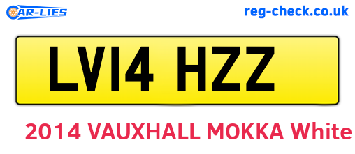 LV14HZZ are the vehicle registration plates.