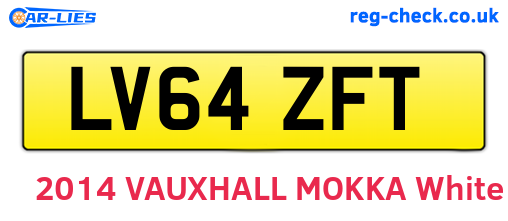 LV64ZFT are the vehicle registration plates.