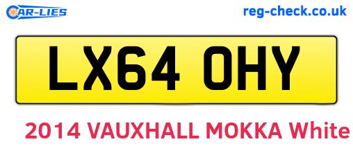LX64OHY are the vehicle registration plates.
