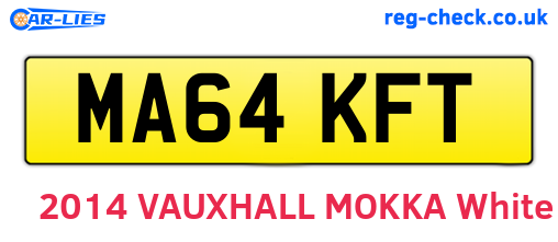 MA64KFT are the vehicle registration plates.