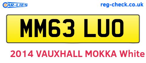 MM63LUO are the vehicle registration plates.
