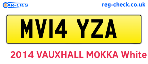 MV14YZA are the vehicle registration plates.