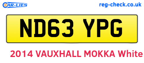 ND63YPG are the vehicle registration plates.