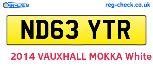 ND63YTR are the vehicle registration plates.