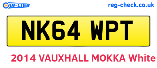 NK64WPT are the vehicle registration plates.